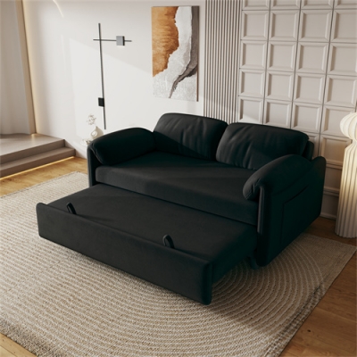 Velvet Sofa bed retractable couch bed pull out sofa bed for bedroom