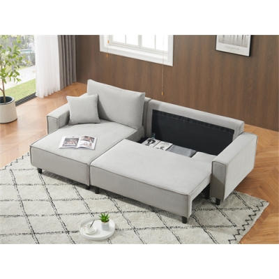 China Dongguan Manufacturer Corduroy Sofa Cum Bed for Living Room Apartment