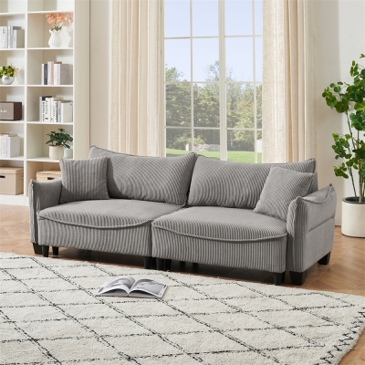 Sleeping Sofa Bed Comfy Loveseat Sofa Corduroy Fabric Sofa Couch Pull Out Couch for Small Room