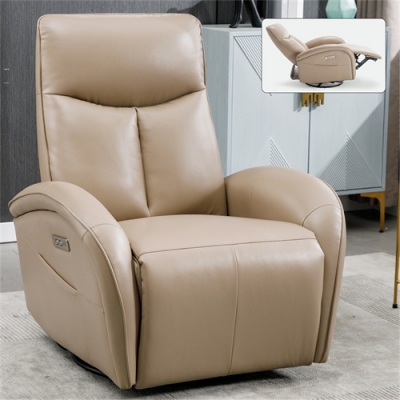 Single Swivel Rocker Power Recliner Chair Swivel Recliner Couch Degree 270° 1 persons 