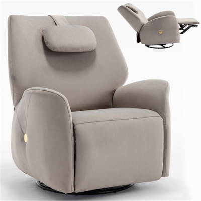 Power Recliner Sofa Chair Swivel 270° Heavy Duty Motion Mechanism with USB and Type-C Ports