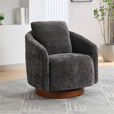 Swivel Accent Barrel Chair Comfy Round Single Sofa Chair Lounge Armchair for Living Room