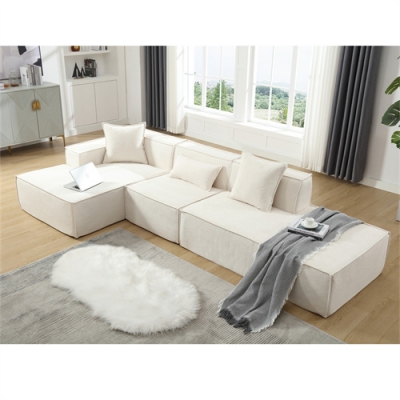 Modular Sectional Fabric Sofa Set Extra Large Shaped Foam Vacuum Compressed Sofa Set